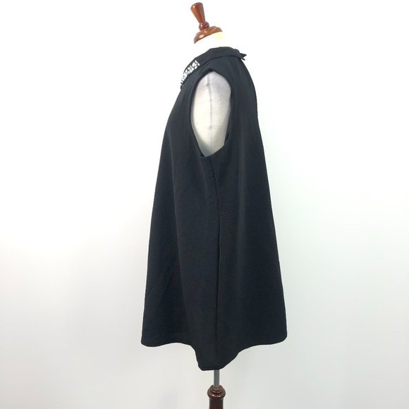 NWT Asos Black Rhinestone Collar Maternity Dress - Picture 2 of 8